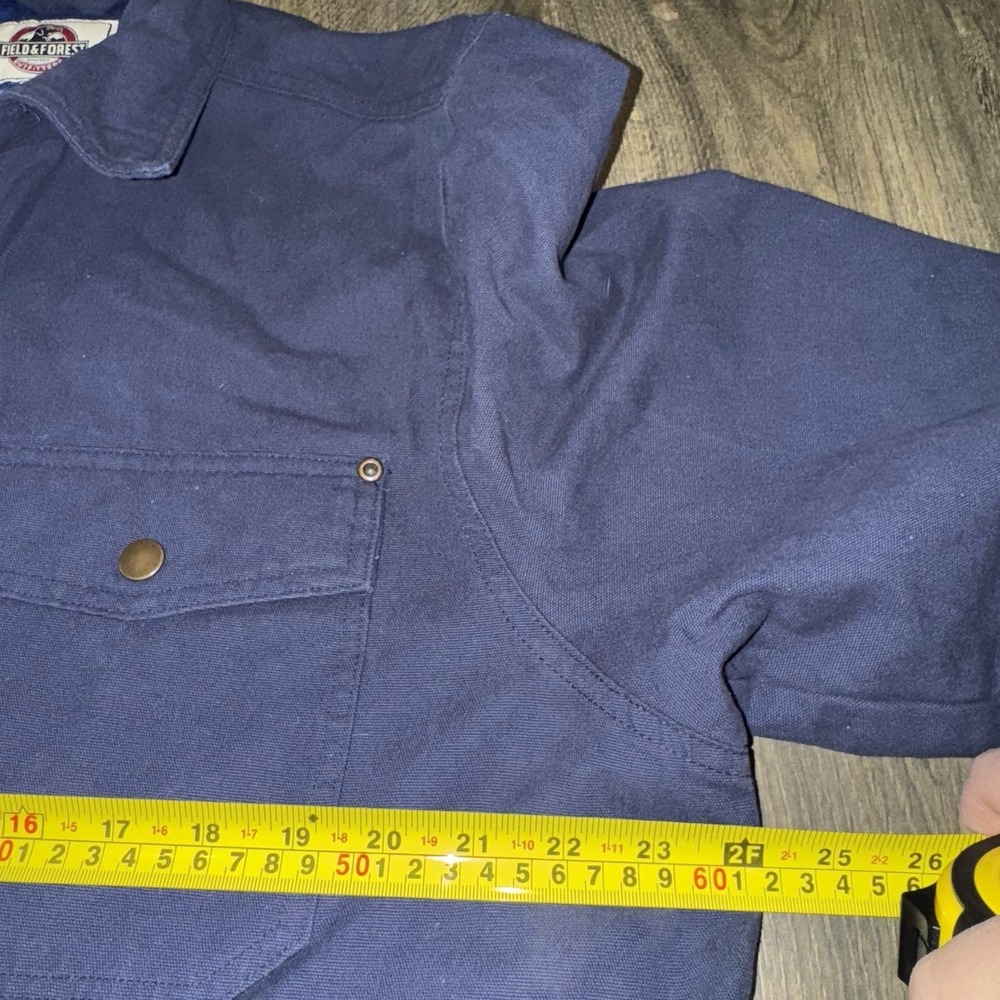 Backwoods Field & Forest Men's XL Barn Chore Coat Jacket Fleece Plaid Lined Blue - Picture 8 of 14